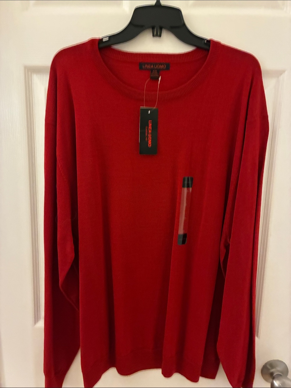 Linea Uomo Men's Red Crewneck Sweater